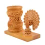 WOOD CRAFTS OF RAJASTHAN Wooden Pen Stand/Holder || Gift For Clients Customers Family & Friends Home Office Teachers Gift Thank You Gift House Warming New Year Promotion., 2 image