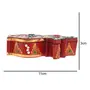 JAIPUR STONE WORK Wood Fancy Designs Haldi kumkum Box/Small Pooja Thali Set/Roli Chawal Box WeddingRakhi PlatePuja. (11x3cm), 5 image
