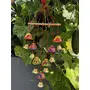 WOOD CRAFTS OF RAJASTHAN Wind Chime for Home Home Cotton Door Hanging Wooden Rajasthani Colored Bells Design Handicraft Hand Painted Wooden Wind Chimes Multicolor Wall Dcor (Latkan) for Balcony and Room, 8 image