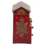WOOD CRAFTS OF RAJASTHAN Wooden 5 Drawer Decorative Box (46.99 cm x 15.24 cm x 31.115 cm KE03), 4 image