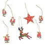 Santa Star and Reindeers Hanging Accessory - Set of 7, 3 image