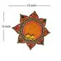 BIKANER GANGAUR IDOL Decorative Wooden Handmade Pooja Thali with 2diya (12x12 inch) Multi Color, 2 image