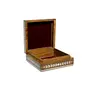 TARAKASHI Handmade Wooden Jewellery Box for Women Wooden Jewel Organizer Storage Box Hand Inlay with Intricate Inlay Gift Items - 6 inches square Medium size (Brown), 2 image