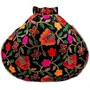 RAJASTHANI GOTA  PATTI PRODUCTS RAJASTHANI GOTA  PATTI PRODUCTS Rajasthani Style Silk Potli Velvet with Gota Patti Purse Handbag (Black), 6 image