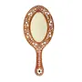 TARAKASHI Wooden Handheld Mirror from Hand Mirror Handheld Vanity Mirror Decorative Mirror Cosmetic Make Up Mirror(Brown), 4 image