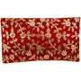 RAJASTHANI GOTA  PATTI PRODUCTS Velvet and Silk Jaipuri Clutch Handmade Handbag (Red Yellow), 8 image