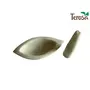 Pearl White Boat Shaped Mortar Pestle Set or Nav Kharal or Ohkli Musal or Idi Kallu or Spice Grinder or Medicine Crusher - Std - 6in outer dia or 4.5in inner dia, 3 image