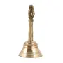 Brass Handcraft 5.5" inch Big Hand Bell Ghanti for Poojan Aarti or Spiritual Purpose, 3 image