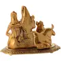 CHURU SILVERWARE Metal Shiva Parvati Idol Gold 1 Piece, 5 image
