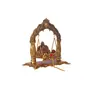 CHURU SILVERWARE Handicraft Metal Jhula for 0 to 2 No Laddu Gopal (Golden), 4 image