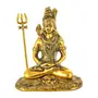CHURU SILVERWARE Handicraft Aluminium Shiva Idol Shiv Ji Statue Shiv ji Big Idol (Gold), 2 image