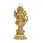 CHURU SILVERWARE Metal Lord Dhanvantri Statue 8.89 x 25.8 x 3 cm Gold 1 Piece, 2 image