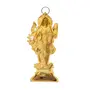 CHURU SILVERWARE Metal Lord Dhanvantri Statue 8.89 x 25.8 x 3 cm Gold 1 Piece, 5 image