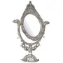 CHURU SILVERWARE White Metal Table Mirror (33 cm x 2 cm x 40 cm Silver), 2 image