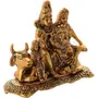 CHURU SILVERWARE Metal Shiva Parvati Idol Gold 1 Piece, 3 image