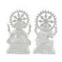 CHURU SILVERWARE Laxmi Ganesha Idol Laxmi Ganesh ji murti for Home Temple & Decor Laxmi Ganesha murti in Metal, 5 image