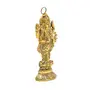 CHURU SILVERWARE Metal Lord Dhanvantri Statue 8.89 x 25.8 x 3 cm Gold 1 Piece, 3 image