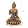 CHURU SILVERWARE Handicraft Buddha Idol Statue Metal Copper Plated Lord Blessing Buddha Idols Showpiece for Home Decor Living Room Table Top, 2 image