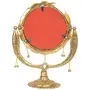 CHURU SILVERWARE White Metal Table Mirror (33 cm x 2 cm x 40 cm Gold), 4 image
