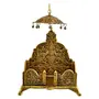 CHURU SILVERWARE Handicraft Aluminium Laddu Gopal Singhasan Laddu Gopal Chair Laddu Gopal Chowki, 3 image