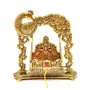 CHURU SILVERWARE Metal Swing Laddu Gopal JhulaKrishna Hindola PalanaDecorative Laddu Gopal for Temple PoojaShowpiece FigurinesReligious Idol Gift Article., 5 image
