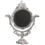 CHURU SILVERWARE White Metal Table Mirror (33 cm x 2 cm x 40 cm Silver), 4 image