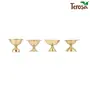 CHURU SILVERWARE Diya Set of 4 - Assorted Handcrafted Brass Diyas II Pooja Deepams or Deepak, 3 image
