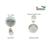 Pearl White Kundi Shaped Mortar Pestle Set or Ohkli Musal or Idi Kallu or Spice Grinder - Semi Polished - Small, 4 image