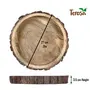 CHURU SILVERWARE Rustic Luxuria Indian Rosewood Pizza Plate or Serving Tray I Round I Large I 10 inches, 5 image