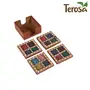 CHURU SILVERWARE Desert Gems Caoster Set II Wooden Handicraft - 4 Coasters, 3 image