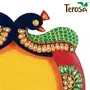 CHURU SILVERWARE Peacocks Embrace Pooja Thali Handicraft Wooden, 4 image