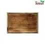 CHURU SILVERWARE Thela or Redi Serving Tray Mango Wood -Couple's Platter-Large 12x8 inches, 3 image