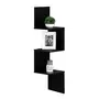 WROUGHT IRON CRAFTS Wall Mount Corner Shelves 5 Tier Zigzag Decorative Design Rack Shelves Black, 2 image