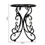 WROUGHT IRON CRAFTS Metal Plant Stand Rust Free Flower Pot Holder Indoor Outdoor Plant Rack/Shelf - White, 4 image