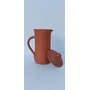 TERRACOTTA POTTERY OF RAJASTHAN Classic Handmade Natural Terracotta Clay Earthenware Water Jug for Drinking/Water Storage Clay jug (1.5 litres) Eco Friendly, 4 image