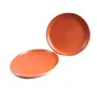 TERRACOTTA POTTERY OF RAJASTHAN Earthenware Classic Traditional Handmade natural Terracotta Clay Dinner Plate for Home kitchen ( 24 cm 2.5 cm ), 2 image