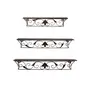 WROUGHT IRON CRAFTS Floating Shelves Wall Mounted Set of 3Wood and Iron Wall Shelves for Bedroom Living Room Bathroom Kitchen (19 X 5 X 3.5 in Brown), 4 image