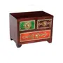 HANDPAINTED WOODEN DRAWER CHEST Traditional Wooden Hand Painted 2 + 1 Drawer Chest 6Inch / 15Cm, 2 image