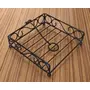 WROUGHT IRON CRAFTS Wooden Paper Towel Holder(Black) Tissue Paper Roll Stand/Napkin Holder, 4 image