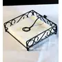 WROUGHT IRON CRAFTS Wooden Paper Towel Holder(Black) Tissue Paper Roll Stand/Napkin Holder, 2 image