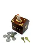 WROUGHT IRON CRAFTS Wooden Handcrafted Money Bank Hut Shaped (Kids), 2 image