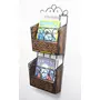 WROUGHT IRON CRAFTS Wrought Iron & Wooden Magazine Cum Newspaper Stand Basket Organizer for Home Living Room or Office Newspaper Magazine Holder etc.(67x27x11) Cm, 5 image