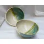 Half & Half Green White Bowl- Set of 2, 2 image