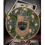 PICHWAI- PAINTED TEMPLE HANGING - ShriNath Ji Embossed Painting on Wooden Round Plate (Hand Painted 10x10 inches), 6 image