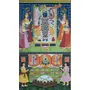 PICHWAI- PAINTED TEMPLE HANGING - Shreenath Ji Pichwai Painting - Hand Painted on Cloth (21x33 inches) Unframed (sh003-p7), 5 image