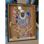 PICHWAI- PAINTED TEMPLE HANGING - Shrinathji Decorative Embossed Handmade Pichwai Painting - (Hand Painted on Wood) (8x10 inches Unframed) SN10, 2 image