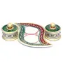 MEENAKARI ENAMEL PRODUCTS Tray dabbi for Decoration and Pooja for Home & Office (Multi25.5x15x9.5), 2 image