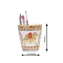 MEENAKARI ENAMEL PRODUCTS Decorative Round Marble Pen Stand for Office Table | Handicraft Home Decor Designer Camel Printed Pen Holder with Rajasthani Meenakari Work for Home (Multicolor 9x9x10 cm), 4 image
