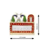 MEENAKARI ENAMEL PRODUCTS Decorative Round Marble Pen Stand for Office Table | Handicraft Home Decor Designer Peacock Design Pen Holder with Rajasthani Meenakari Work for Home (Multicolor 14x4.8x12 cm), 3 image