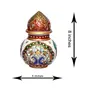 MEENAKARI ENAMEL PRODUCTS Marble Handicraft Designer Decorative Kalash for Pooja |Ganesh Printed Design Handmade Meenakari Work Makarana Marble Kalash |(20 x 20 x12 CM) (Pack of 1), 3 image